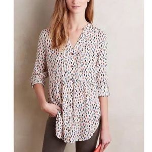 Anthropologie Maeve Calia pinktuck blouse size 10